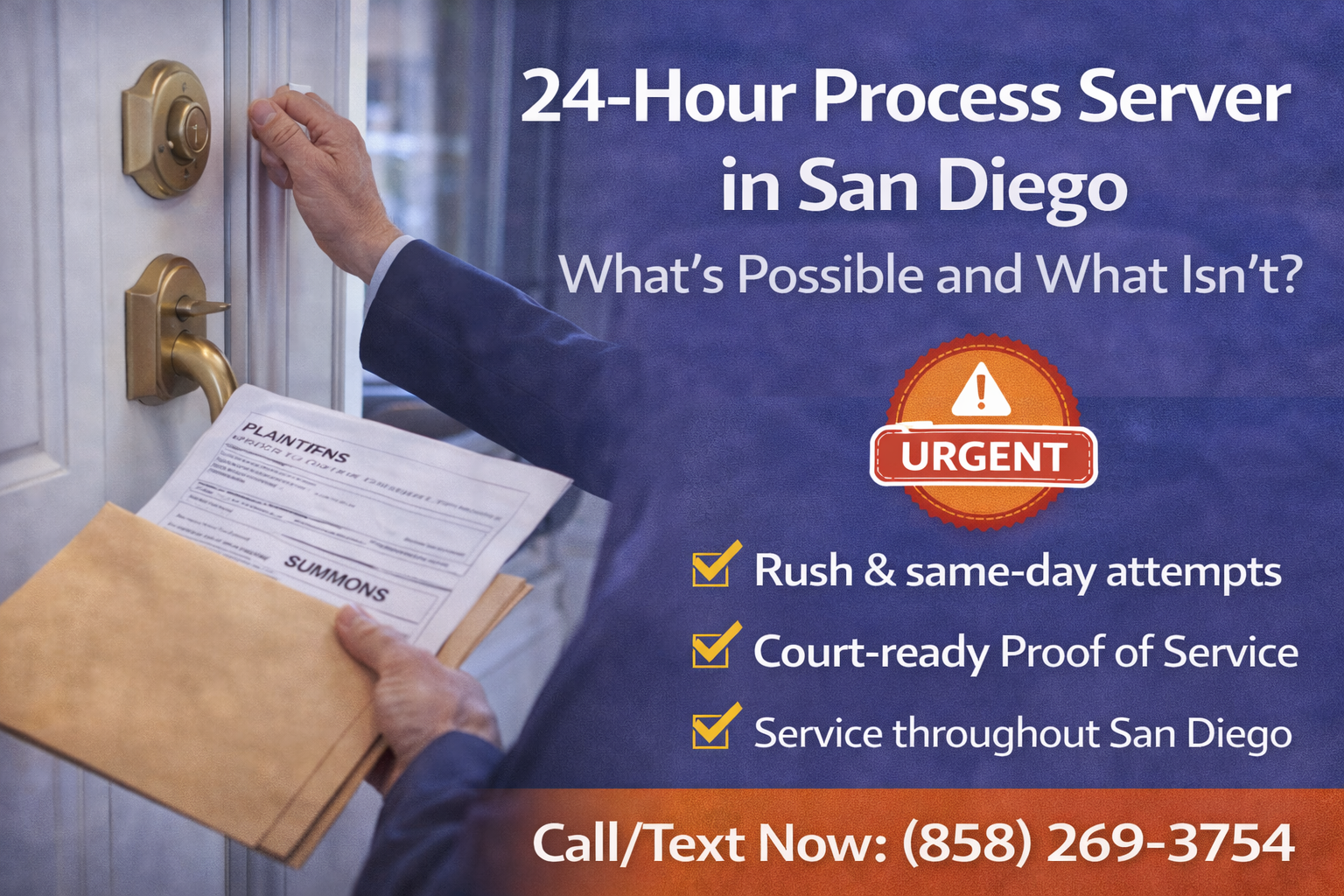 24 hour process server San Diego