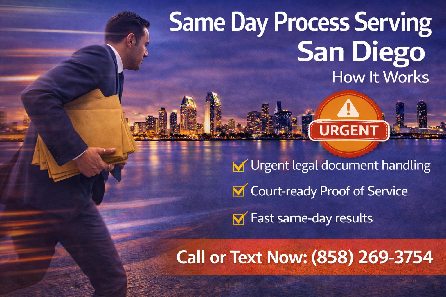 same day process serving San Diego