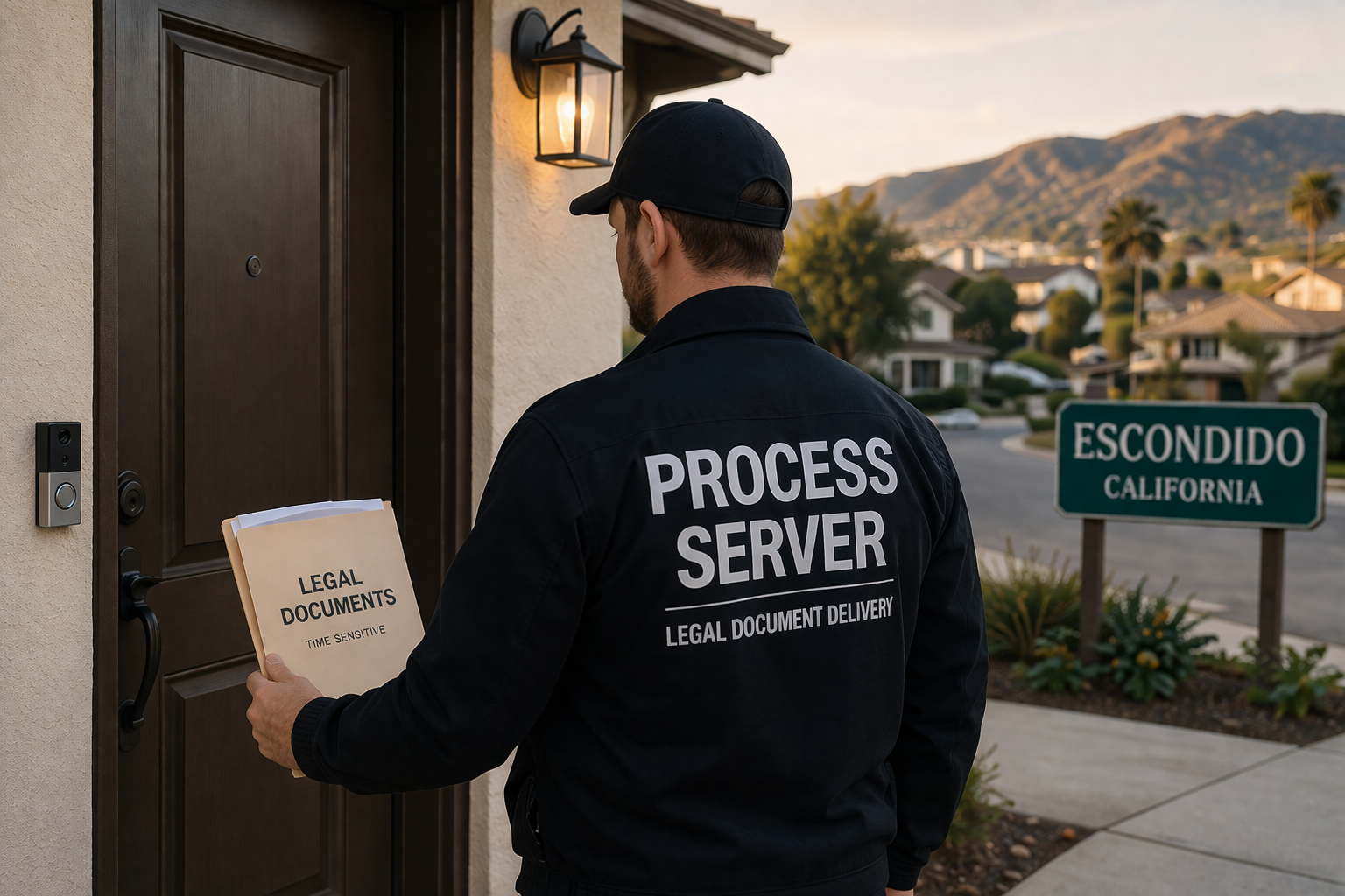 restraining order process server Escondido.