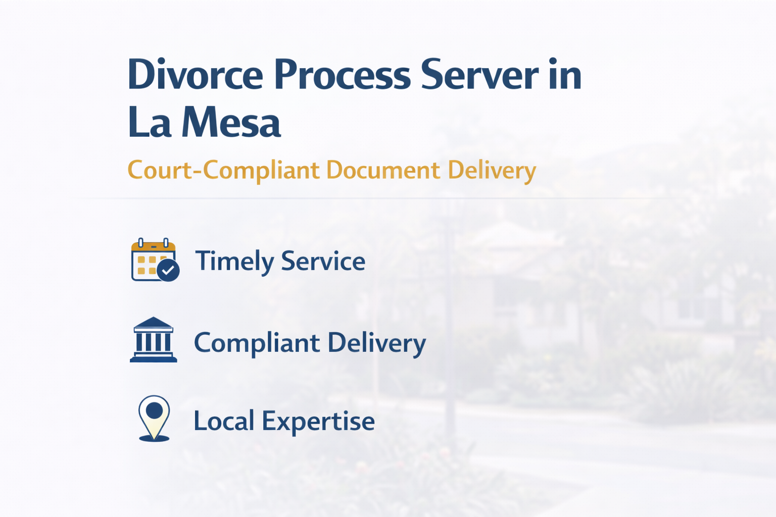 divorce process server in La Mesa