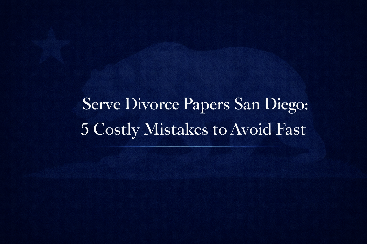 serve divorce papers San Diego