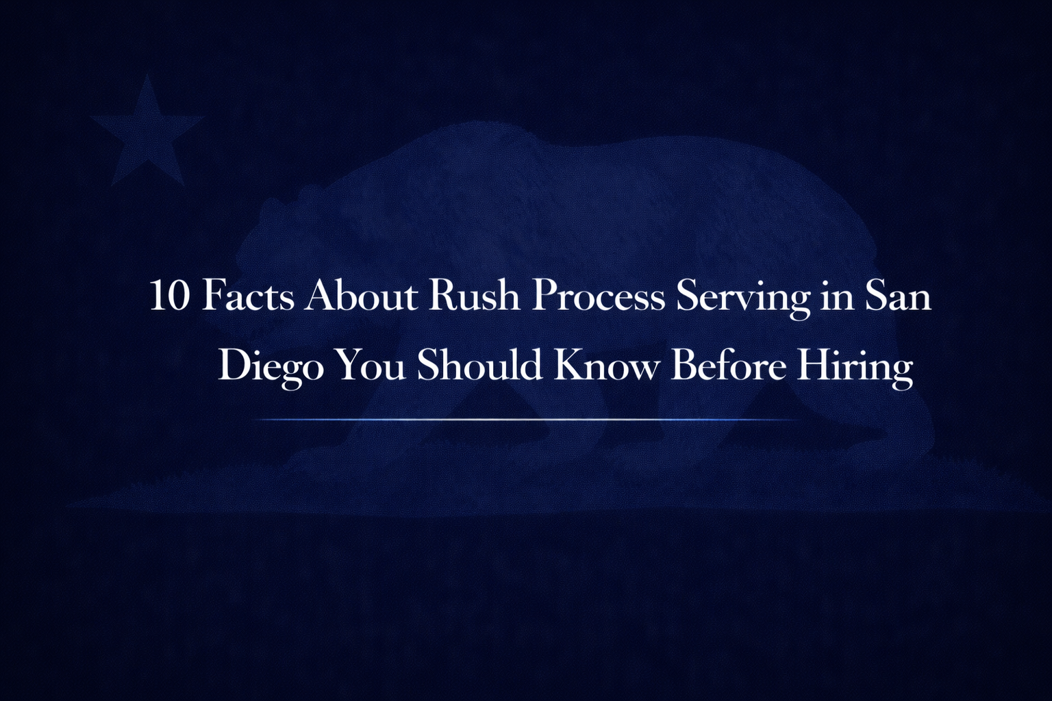 rush process server San Diego