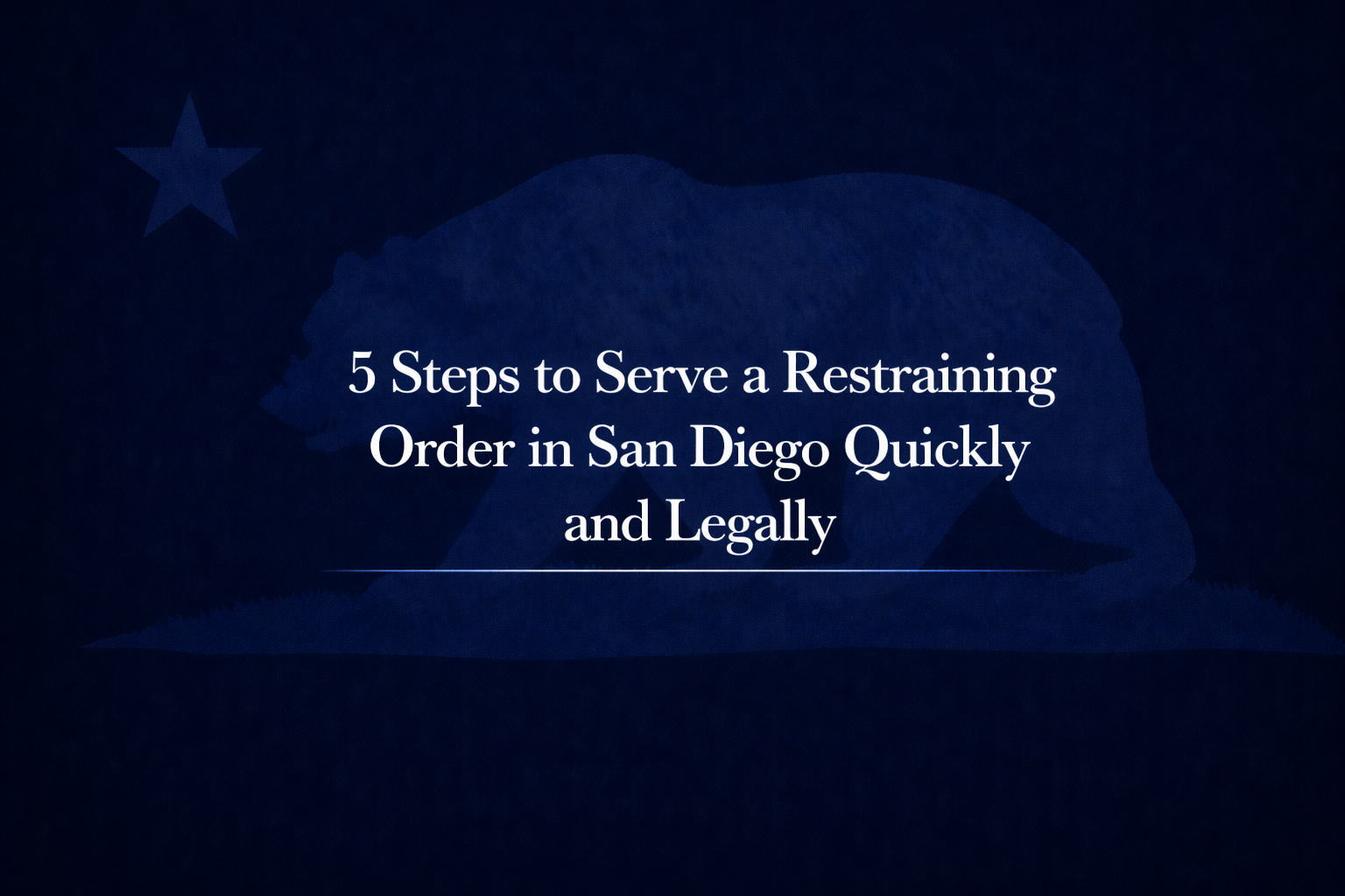 serve a restraining order San Diego