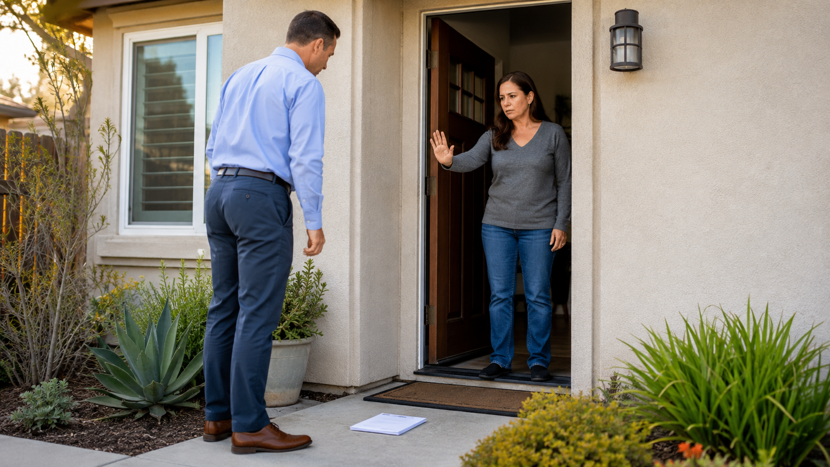 leave-papers-at-door-california
